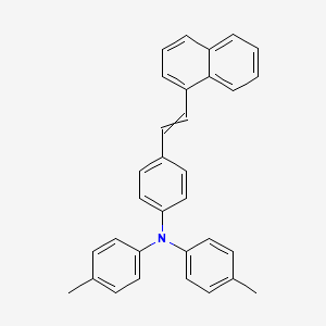 4-Methyl-N-(4-methylphenyl)-N-{4-[2-(naphthalen-1-YL)ethenyl]phenyl}aniline