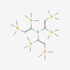 molecular formula C24H57BSi6 B14357918 [Boranetriyltri(ethene-1,1,2-triyl)]hexakis(trimethylsilane) CAS No. 95691-42-2