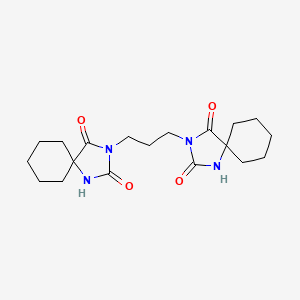 molecular formula C19H28N4O4 B14357977 1,3-Diazaspiro[4.5]decane-2,4-dione, 3,3'-(1,3-propanediyl)bis- CAS No. 92357-86-3