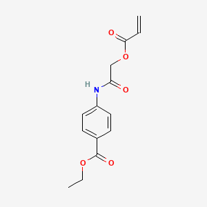 molecular formula C14H15NO5 B14358003 Ethyl 4-[2-(acryloyloxy)acetamido]benzoate CAS No. 96397-83-0