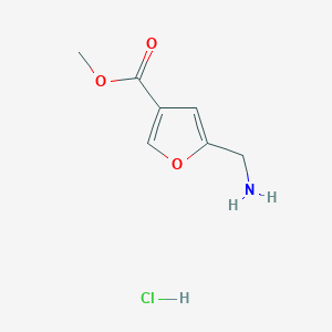 molecular formula C7H10ClNO3 B1435812 Methyl 5-(aminomethyl)furan-3-carboxylate hydrochloride CAS No. 2060042-26-2