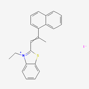 3-Ethyl-2-[2-(naphthalen-1-yl)prop-1-en-1-yl]-1,3-benzothiazol-3-ium iodide