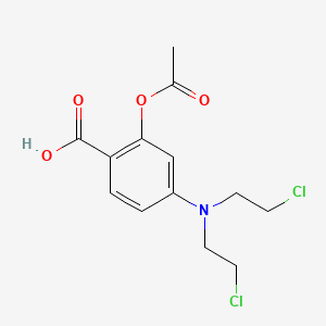 molecular formula C13H15Cl2NO4 B14358157 2-Acetyloxy-4-[bis(2-chloroethyl)amino]benzoic acid CAS No. 92021-68-6