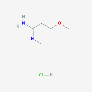 molecular formula C5H13ClN2O B1435822 3-methoxy-N-methylpropanimidamide hydrochloride CAS No. 2060043-60-7