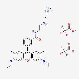 molecular formula C34H39F6N5O6 B1435831 罗丹明 6G 双(氨基乙基)胺酰胺双(三氟乙酸盐) CAS No. 1173097-37-4