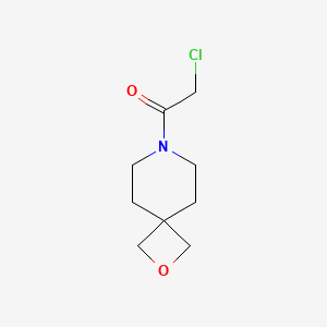 molecular formula C9H14ClNO2 B1435833 2-氯-1-{2-氧杂-7-氮杂螺[3.5]壬烷-7-基}乙酮 CAS No. 1824061-72-4