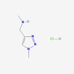 molecular formula C5H11ClN4 B1435841 methyl[(1-methyl-1H-1,2,3-triazol-4-yl)methyl]amine hydrochloride CAS No. 1955541-24-8