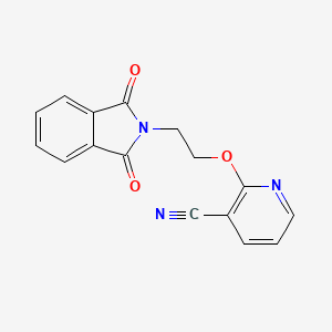 molecular formula C16H11N3O3 B1435846 2-[2-(1,3-Dioxo-1,3-dihydro-2h-isoindol-2-yl)ethoxy]nicotinonitrile CAS No. 2096986-77-3