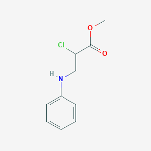 molecular formula C10H12ClNO2 B14358494 Methyl 3-anilino-2-chloropropanoate CAS No. 91532-69-3