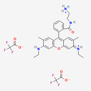 molecular formula C32H34F6N4O6 B1435854 罗丹明 6G 乙二胺酰胺双（三氟醋酸盐） CAS No. 591742-74-4