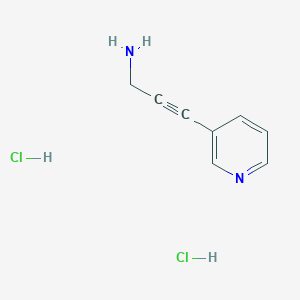 molecular formula C8H10Cl2N2 B1435855 3-(Pyridin-3-yl)prop-2-yn-1-amine dihydrochloride CAS No. 777856-64-1