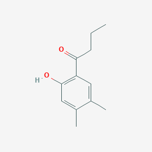 molecular formula C12H16O2 B14358608 1-(2-Hydroxy-4,5-dimethylphenyl)butan-1-one CAS No. 91667-38-8