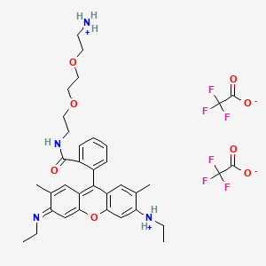 molecular formula C36H42F6N4O8 B1435866 若丹明6G双(氧乙基氨基)乙烷酰胺双(三氟醋酸盐) CAS No. 1173097-69-2