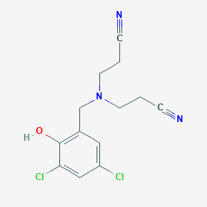 3,3'-{[(3,5-Dichloro-2-hydroxyphenyl)methyl]azanediyl}dipropanenitrile