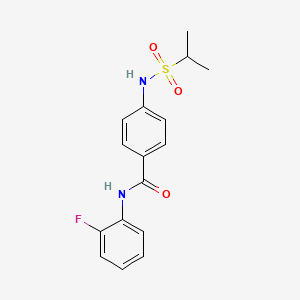 N-(2-Fluorophenyl)-4-[(propane-2-sulfonyl)amino]benzamide