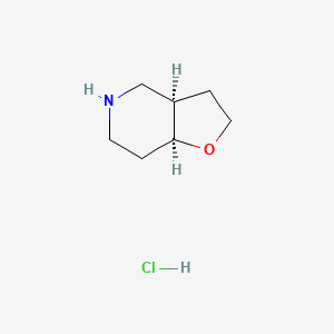 molecular formula C7H14ClNO B1435875 (3aR,7aS)-2,3,3a,4,5,6,7,7a-octahydrofuro[3,2-c]pyridine;hydrochloride CAS No. 1629784-77-5