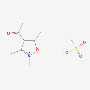 4-Acetyl-2,3,5-trimethyl-1,2-oxazol-2-ium methanesulfonate