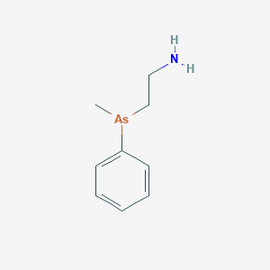 molecular formula C9H14AsN B14358767 2-[Methyl(phenyl)arsanyl]ethan-1-amine CAS No. 90971-53-2