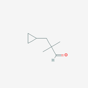 molecular formula C8H14O B1435877 3-Cyclopropyl-2,2-dimethylpropanal CAS No. 1934402-30-8
