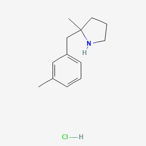 molecular formula C13H20ClN B1435879 2-Methyl-2-[(3-methylphenyl)methyl]pyrrolidine hydrochloride CAS No. 2060032-08-6