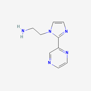 molecular formula C9H11N5 B1435880 2-[2-(吡啶-2-基)-1H-咪唑-1-基]乙基胺 CAS No. 2097937-27-2