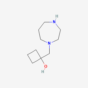 molecular formula C10H20N2O B1435882 1-[(1,4-二氮杂环戊-1-基)甲基]环丁-1-醇 CAS No. 2098500-79-7