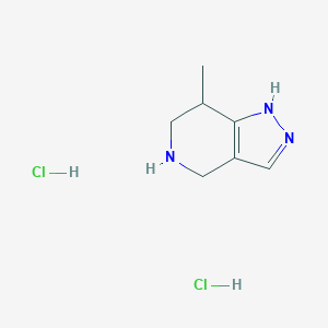 molecular formula C7H13Cl2N3 B1435887 7-methyl-2H,4H,5H,6H,7H-pyrazolo[4,3-c]pyridine dihydrochloride CAS No. 2059938-31-5