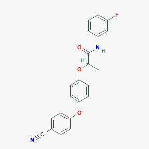 2-[4-(4-Cyanophenoxy)phenoxy]-N-(3-fluorophenyl)propanamide