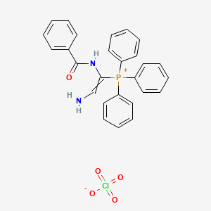 (2-Amino-1-benzamidoethenyl)(triphenyl)phosphanium perchlorate