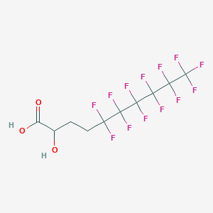 molecular formula C10H7F13O3 B14358923 5,5,6,6,7,7,8,8,9,9,10,10,10-Tridecafluoro-2-hydroxydecanoic acid CAS No. 90278-35-6