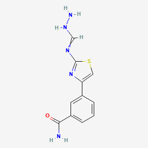 3-{2-[(Hydrazinylmethylidene)amino]-1,3-thiazol-4-yl}benzamide