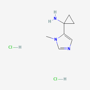 molecular formula C7H13Cl2N3 B1435894 1-(1-甲基-1H-咪唑-5-基)环丙胺二盐酸盐 CAS No. 2060036-33-9