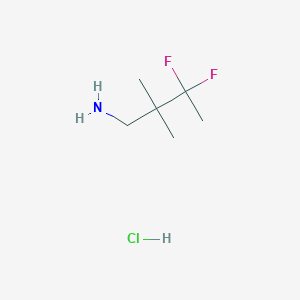 molecular formula C6H14ClF2N B1435896 3,3-二氟-2,2-二甲基丁-1-胺盐酸盐 CAS No. 2060007-94-3