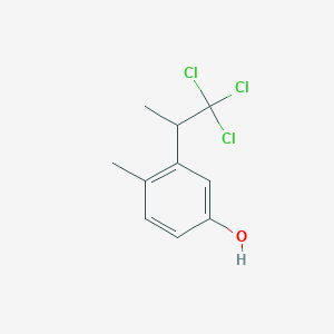 molecular formula C10H11Cl3O B14358967 4-Methyl-3-(1,1,1-trichloropropan-2-yl)phenol CAS No. 90920-21-1