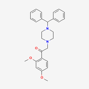 Ethanone, 1-(2,4-dimethoxyphenyl)-2-[4-(diphenylmethyl)-1-piperazinyl]-