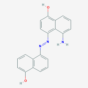 molecular formula C20H15N3O2 B14359056 5-Amino-4-[2-(5-hydroxynaphthalen-1-yl)hydrazinylidene]naphthalen-1(4H)-one CAS No. 90377-54-1