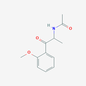 molecular formula C12H15NO3 B1435906 N-[1-(2-甲氧基苯基)-1-氧代丙-2-基]乙酰胺 CAS No. 2097893-92-8