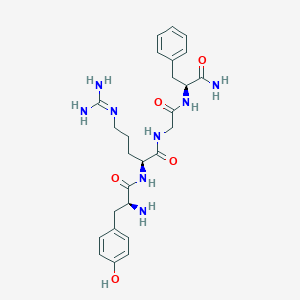 molecular formula C26H36N8O5 B14359064 L-Tyrosyl-N~5~-(diaminomethylidene)-L-ornithylglycyl-L-phenylalaninamide CAS No. 90236-23-0