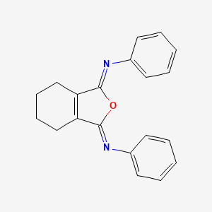 molecular formula C20H18N2O B14359071 (1Z,3Z)-N~1~,N~3~-Diphenyl-4,5,6,7-tetrahydro-2-benzofuran-1,3-diimine CAS No. 90184-36-4