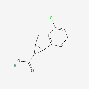 molecular formula C11H9ClO2 B1435908 5-氯-1H,1aH,6H,6aH-环丙并[a]茚-1-甲酸 CAS No. 2044773-47-7