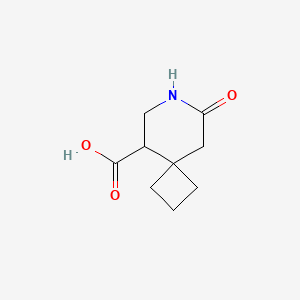 molecular formula C9H13NO3 B1435909 8-Oxo-7-azaspiro[3.5]nonane-5-carboxylic acid CAS No. 2098142-54-0
