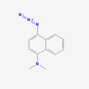 molecular formula C12H12N4 B14359107 4-Azido-N,N-dimethylnaphthalen-1-amine CAS No. 90663-79-9