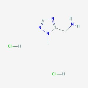 molecular formula C4H10Cl2N4 B1435911 (1-甲基-1H-1,2,4-三唑-5-基)甲胺二盐酸盐 CAS No. 2097897-81-7
