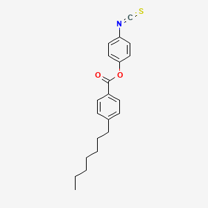 molecular formula C21H23NO2S B14359133 4-Isothiocyanatophenyl 4-heptylbenzoate CAS No. 92444-17-2