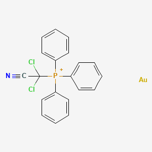 [dichloro(cyano)methyl]-triphenylphosphanium;gold