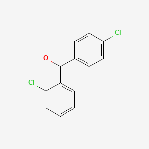 molecular formula C14H12Cl2O B14359140 1-Chloro-2-[(4-chlorophenyl)-methoxymethyl]benzene CAS No. 93535-56-9