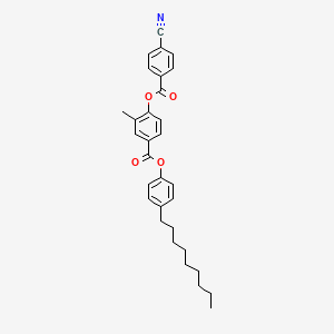 molecular formula C31H33NO4 B14359143 4-Nonylphenyl 4-[(4-cyanobenzoyl)oxy]-3-methylbenzoate CAS No. 91666-17-0