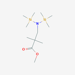 molecular formula C12H29NO2Si2 B14359152 Methyl 3-[bis(trimethylsilyl)amino]-2,2-dimethylpropanoate CAS No. 94143-84-7