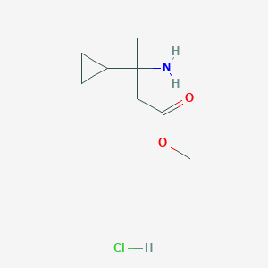 molecular formula C8H16ClNO2 B1435916 3-氨基-3-环丙基丁酸甲酯盐酸盐 CAS No. 2059954-90-2