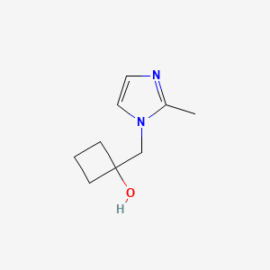 molecular formula C9H14N2O B1435919 1-[(2-methyl-1H-imidazol-1-yl)methyl]cyclobutan-1-ol CAS No. 2126177-14-6